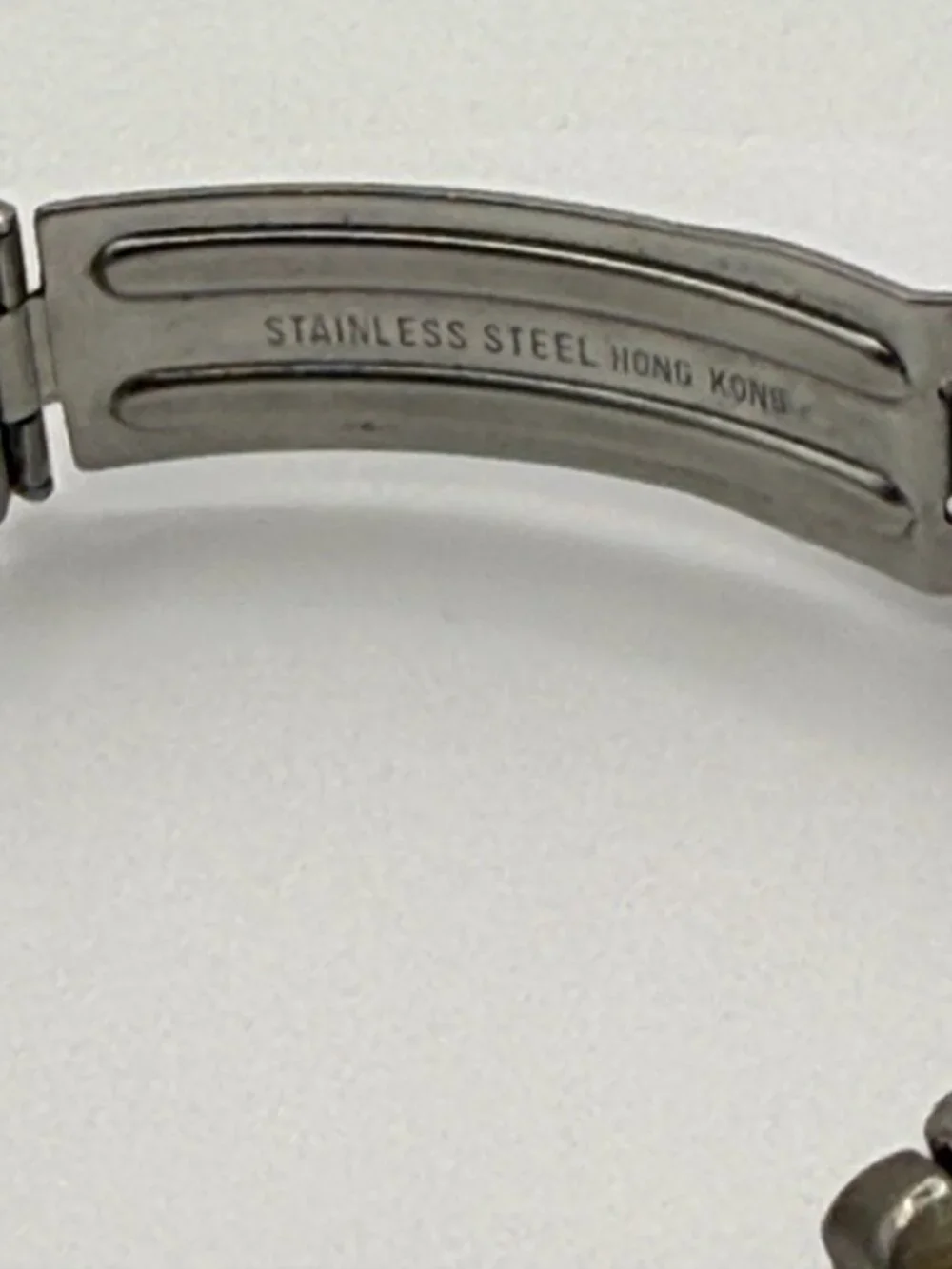 Vintage 1990's Guess Waterproof Two Tone Gold and Silver Womens watch 6in band